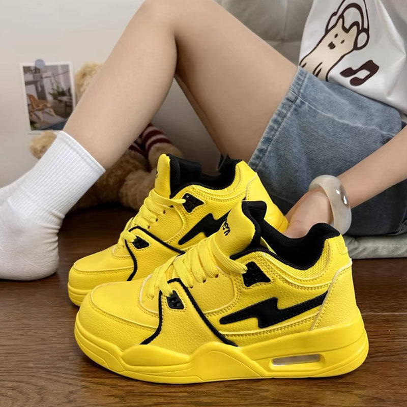 Women’s Sporty Sneakers with High-Top Design and Breathable Surface Structure Mune Fashion