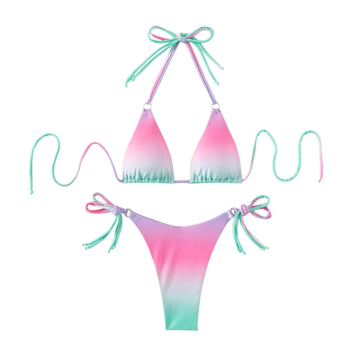 Women's triangle bikini with customizable tying system and trendy gradient Mune Fashion
