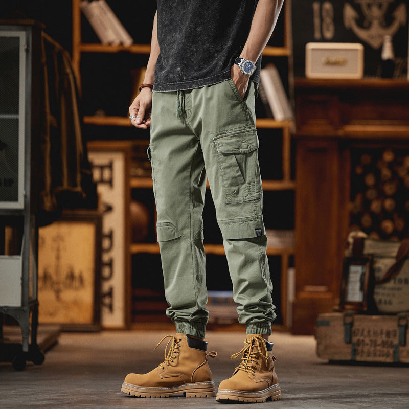 Men's Robust Ripstop Cargo Joggers with Ergonomic Knee Inserts, Velcro Flaps, and Adjustable Hem Mune Fashion
