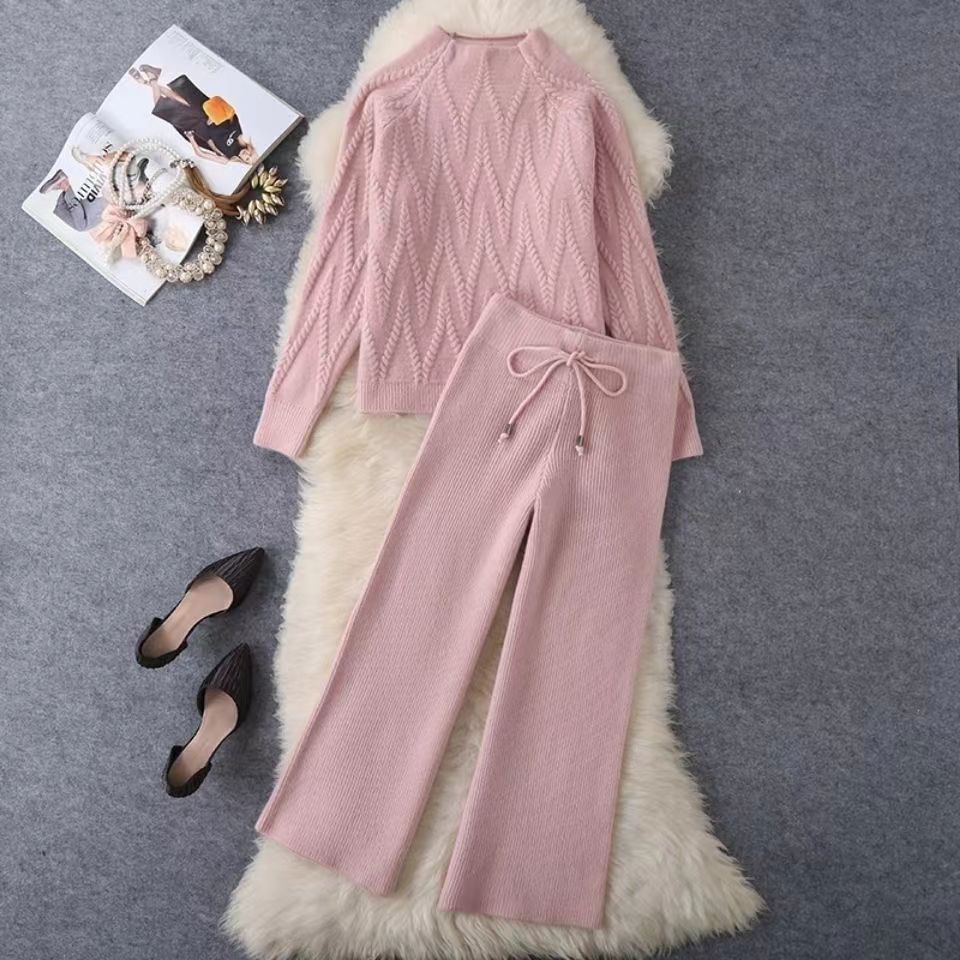 Women's Elegant Knit Top and Pants Set Mune Fashion