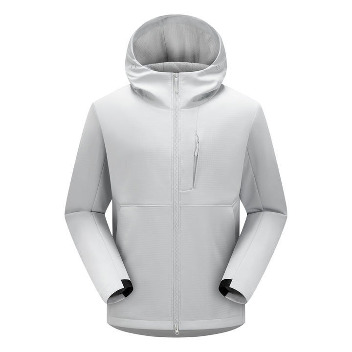 Men's softshell functional jacket with insulation, hood & two-way zipper Mune Fashion