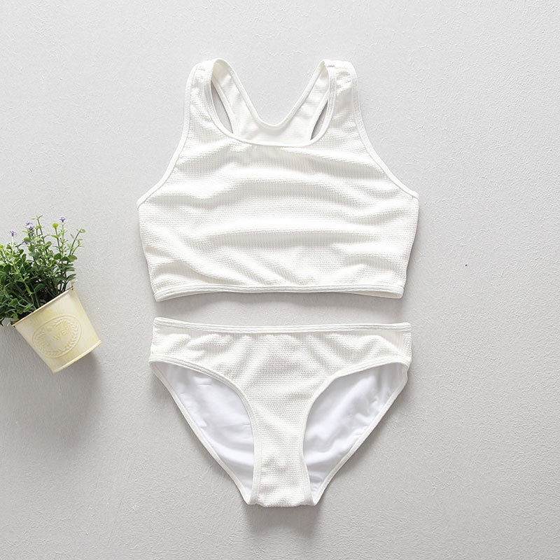 Women's swimsuit with ruffles and elegant ribbed texture Mune Fashion