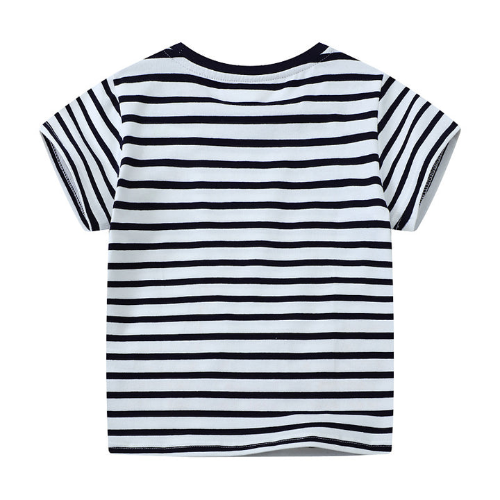Children's T-Shirt with Vibrant Animal Appliqués Mune Fashion