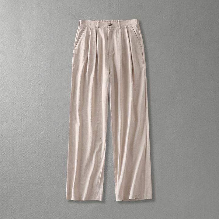 Ladies Wide Pleat Trousers with High Waist Mune Fashion
