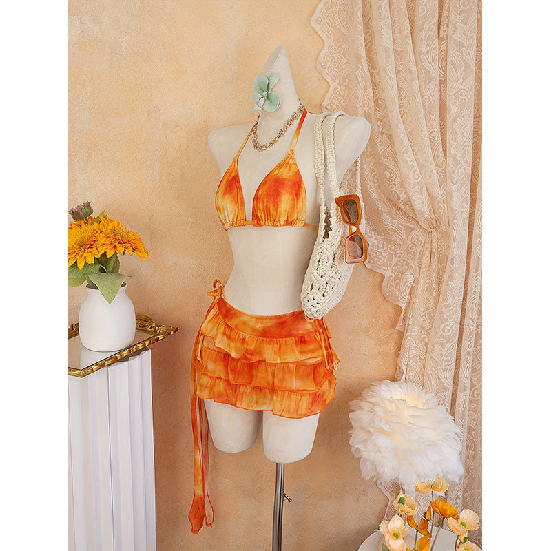 Ladies two-piece swimsuit with stylish ruffle design Mune Fashion
