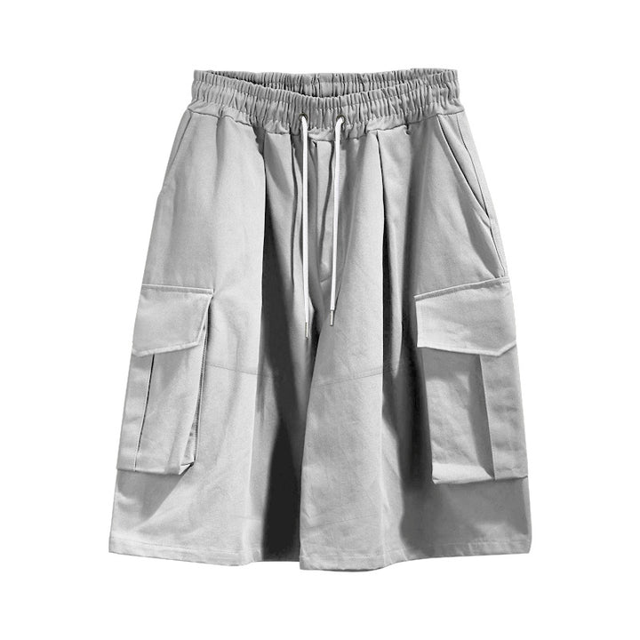 Women nan Cargo-Midi skirt with elastic drawstring waistband and patch flap pockets Mune Fashion