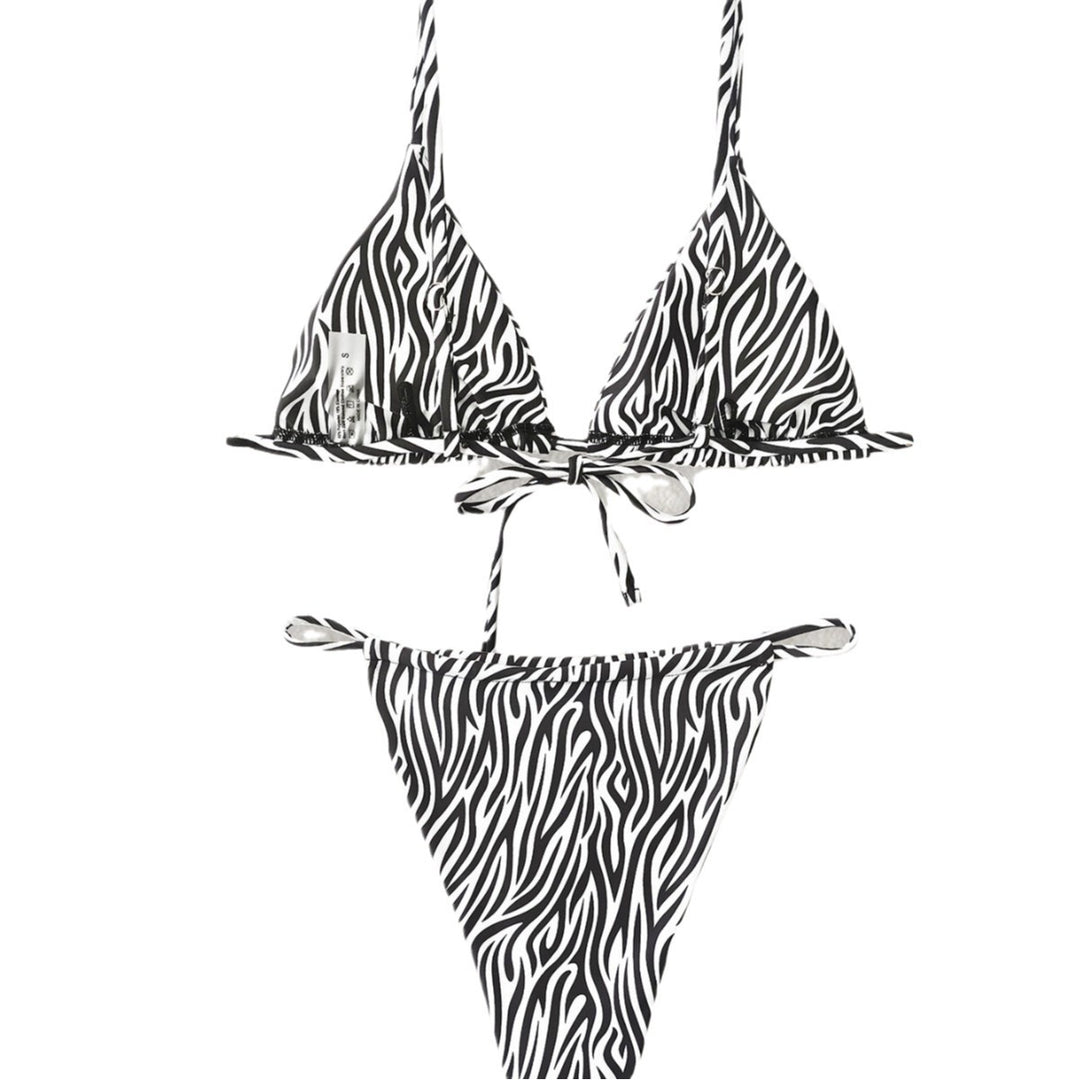 Women's triangle bikini with exciting zebra design and adjustable straps Mune Fashion