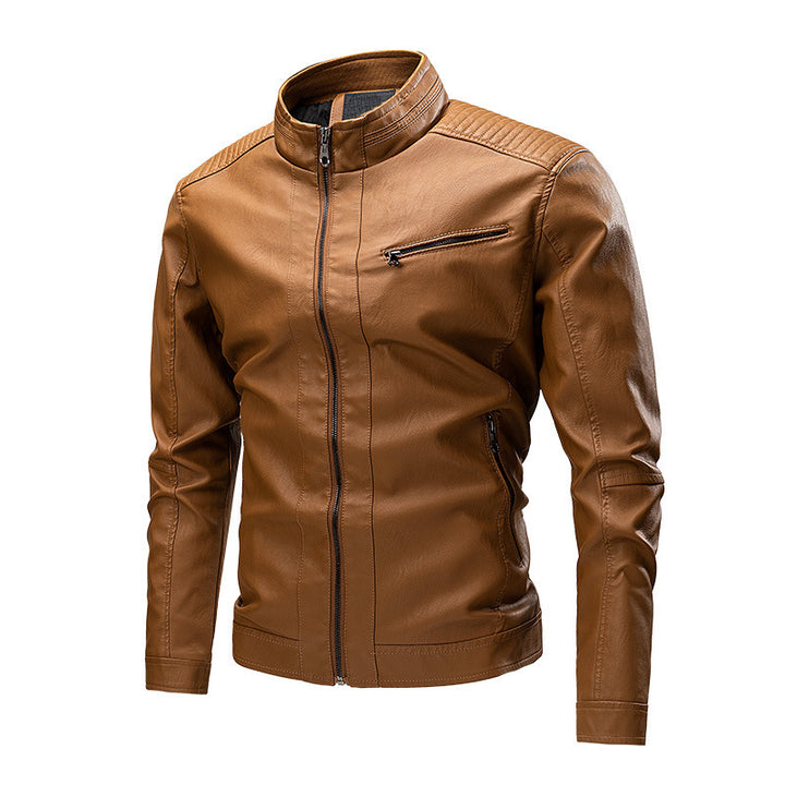 Men's Trendy Biker Jacket made of Faux Leather Mune Fashion