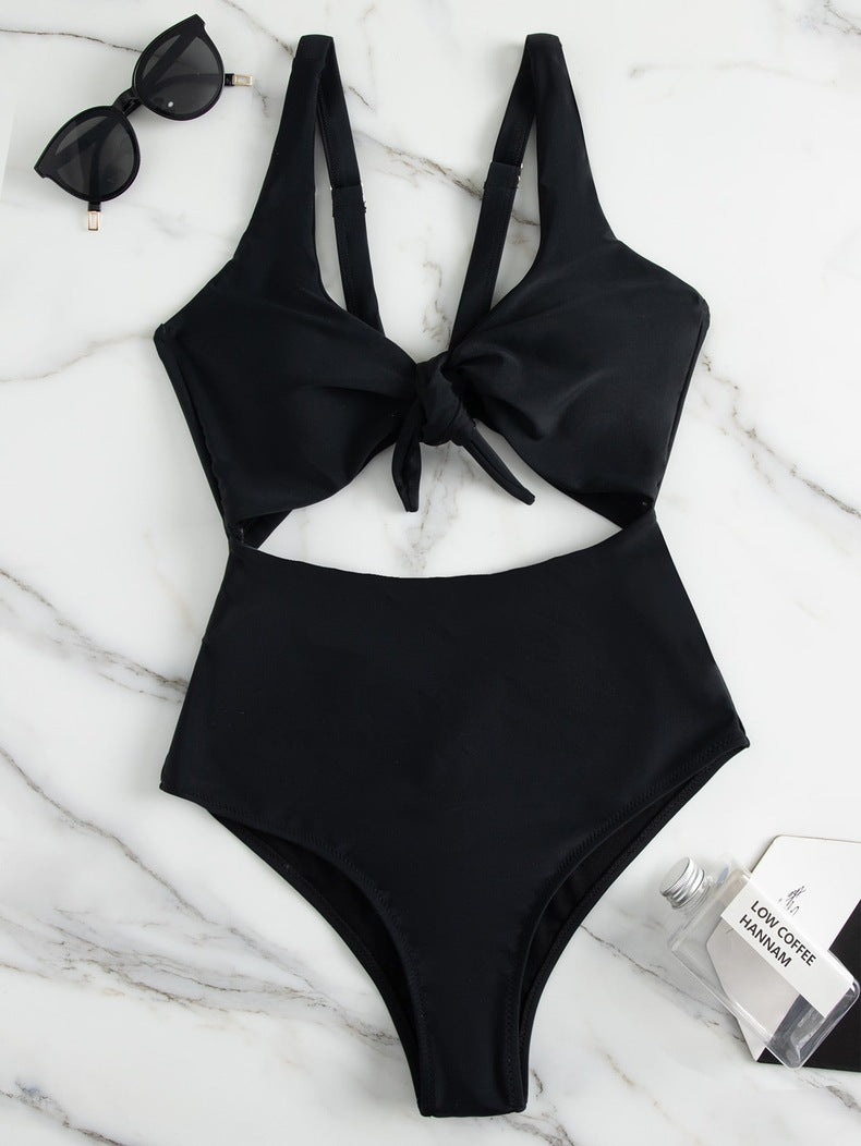 Women's Triangle Bikini Set with Adjustable Knot Design Mune Fashion
