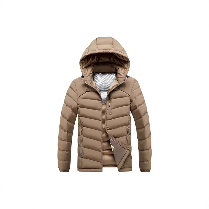 Men's padded jacket with thermal insulation, hood and reflective inner lining Mune Fashion