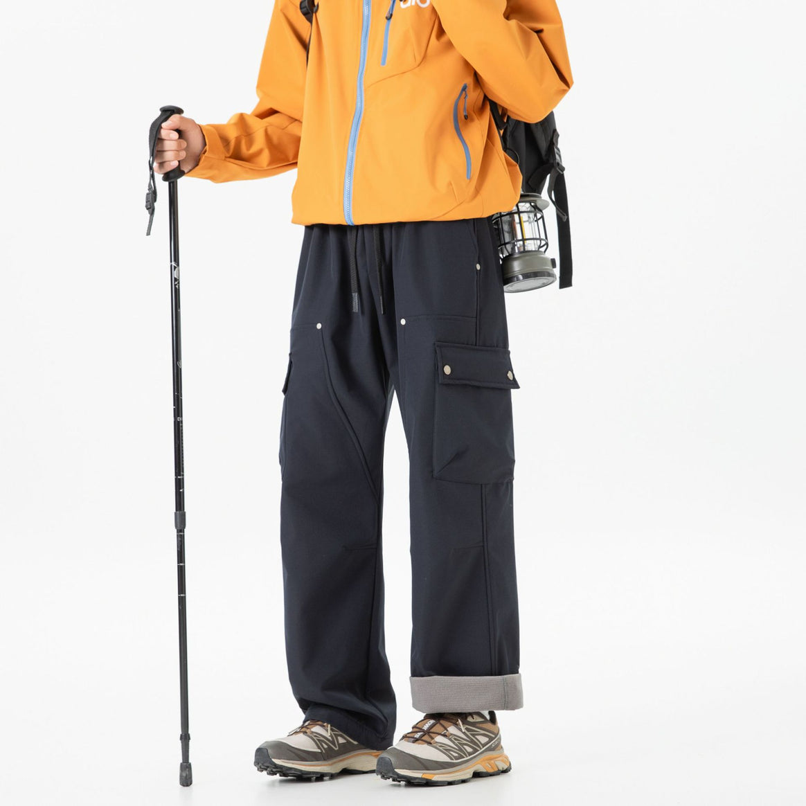 Damen Weite Cargo-Shorts mit elastischem Tunnelzugbund und Multifachtaschen Mune Fashion