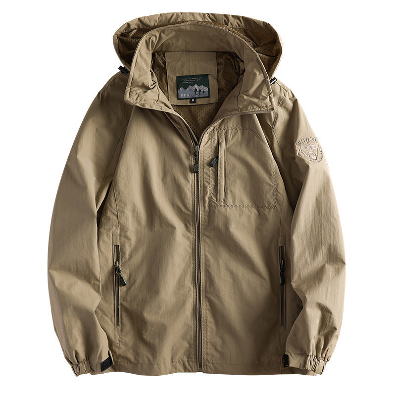 Men's sporty transitional jacket with detachable hood Mune Fashion