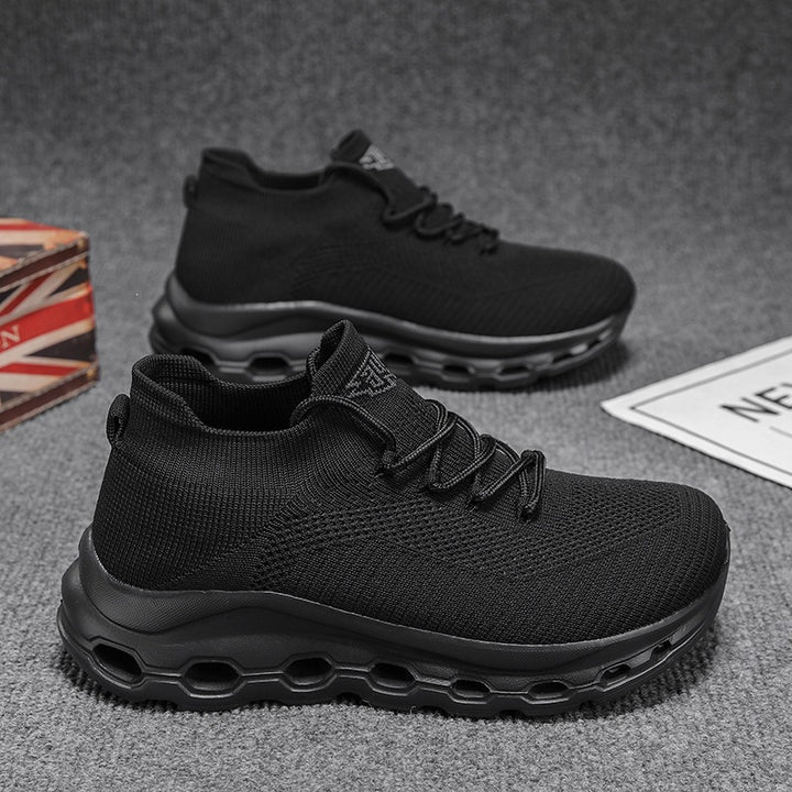 Unisex Breathable Knit Sneakers with Sock-Like Shaft and Cushioned Air Sole Mune Fashion