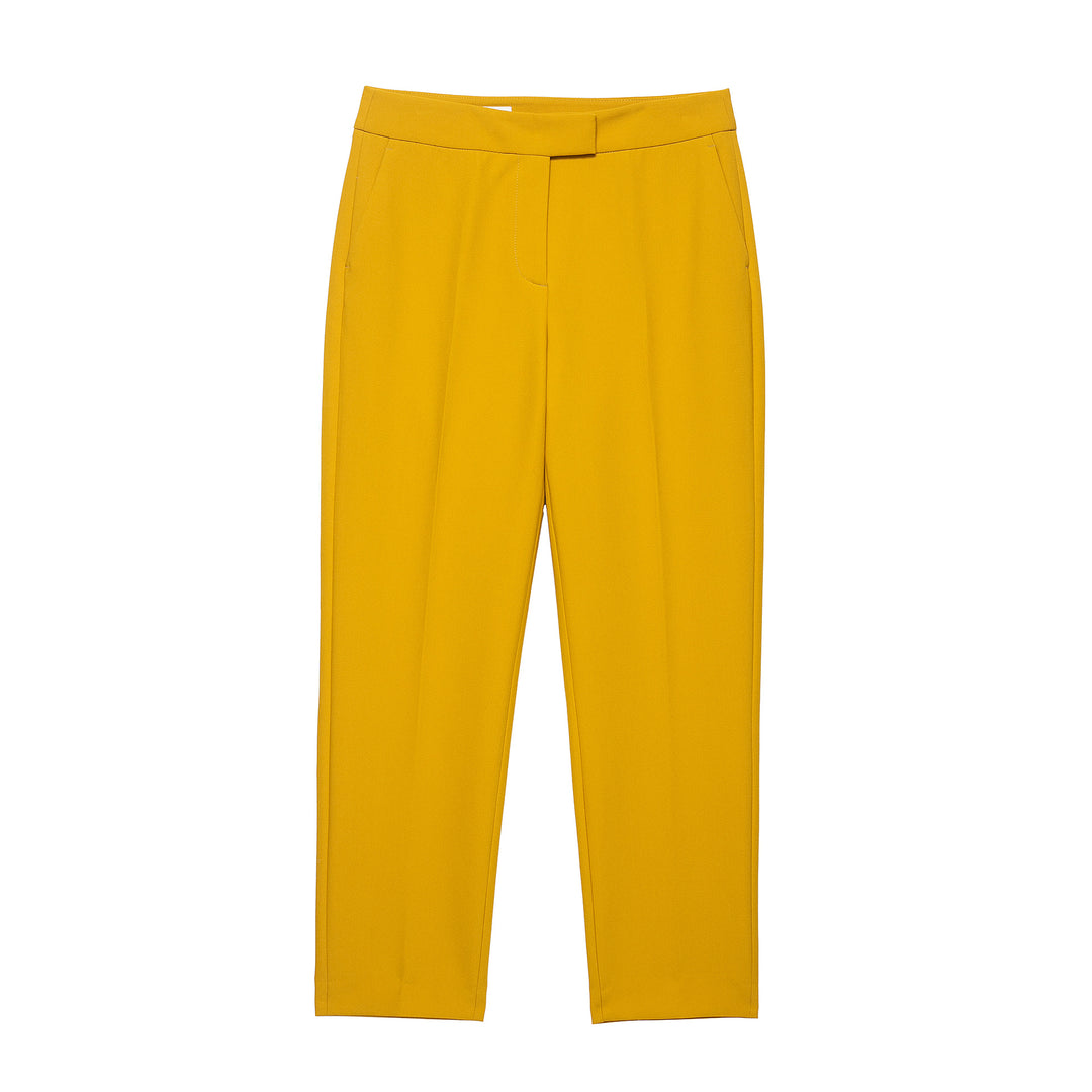 Women high-cut tapering fabric trousers with crease and side pockets Mune Fashion