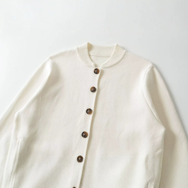 Women's Oversize Cardigan with Button Placket, Ribbed Cuffs and Side Pockets Mune Fashion