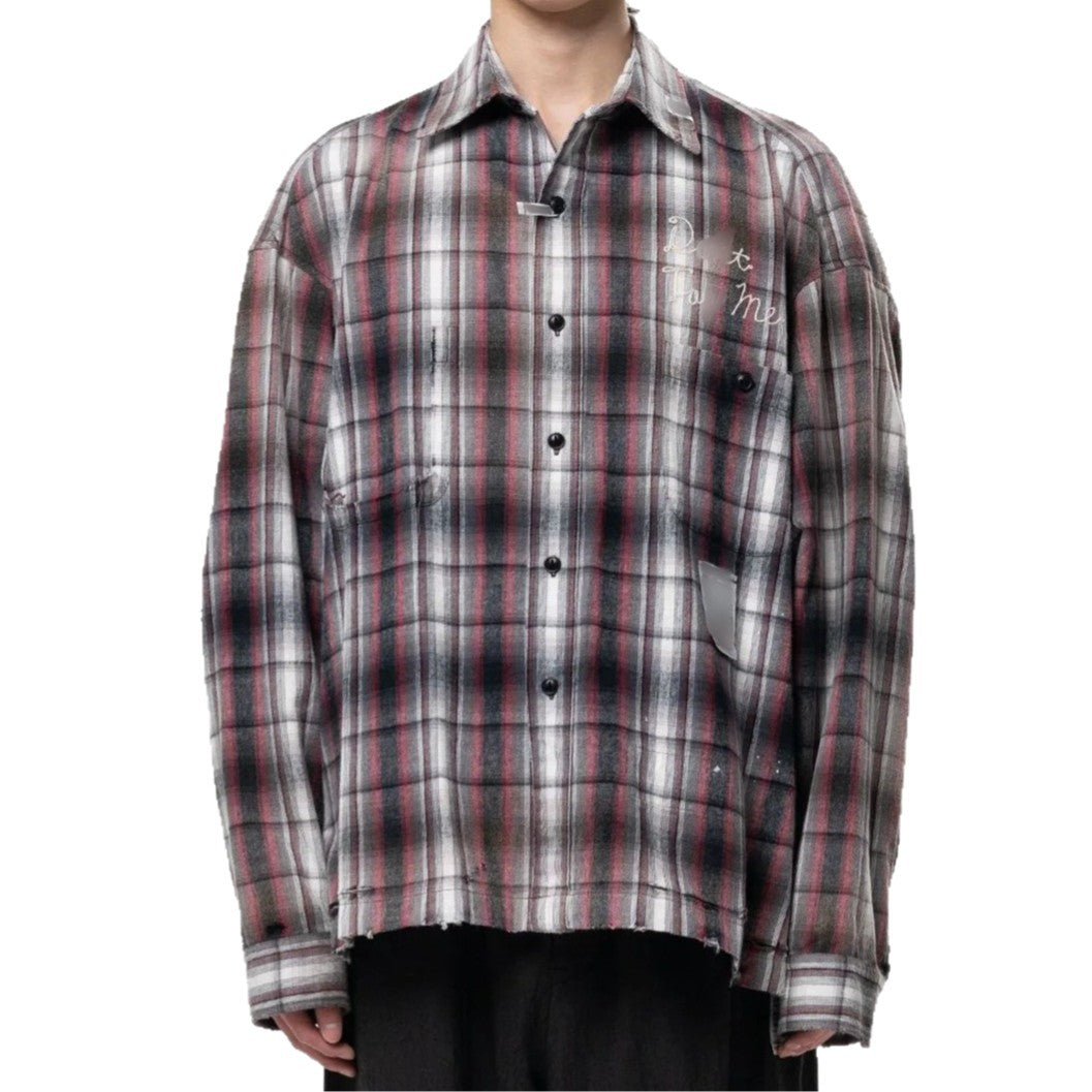 Men's Oversized Checkered Shirt Jacket