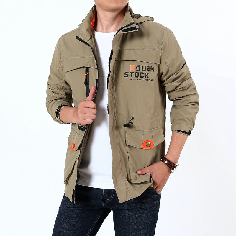 Men's Waterproof Outdoor Jacket with Adjustable Hood Mune Fashion