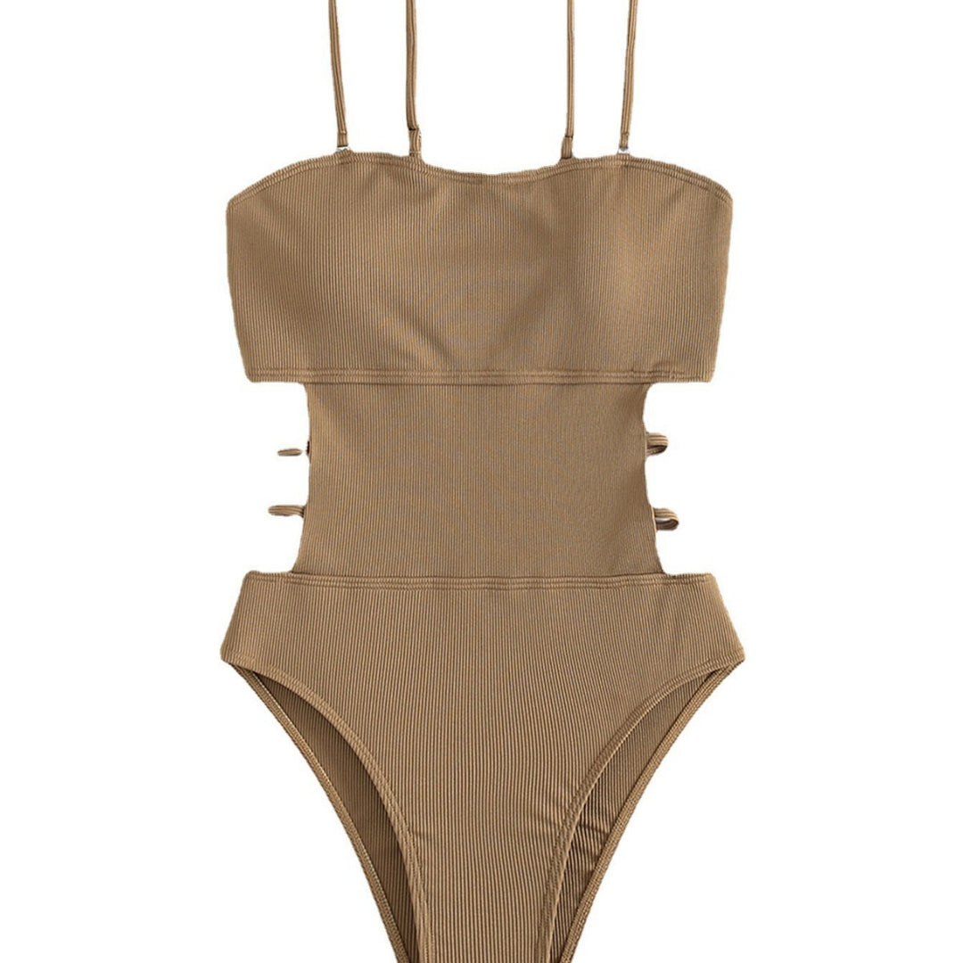 Women High-Waisted Bikini with Elegant Cut-Out and Adjustable Straps Mune Fashion