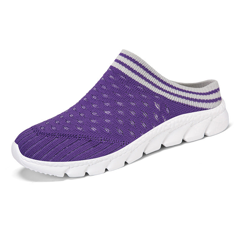 Women's knitted mule with sock-like shaft and cushioned segment outsole Mune Fashion
