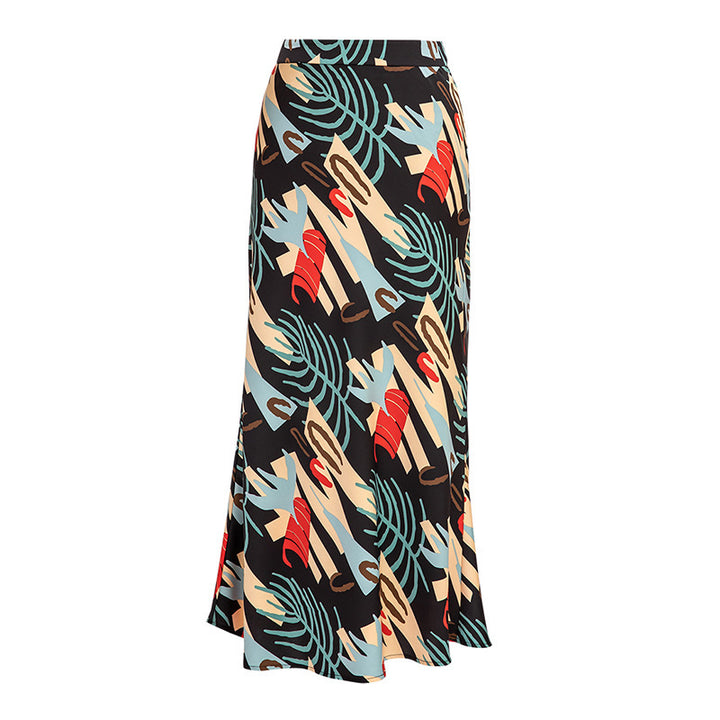 Women Elegant Maxi Skirt with Creative Pattern Mune Fashion