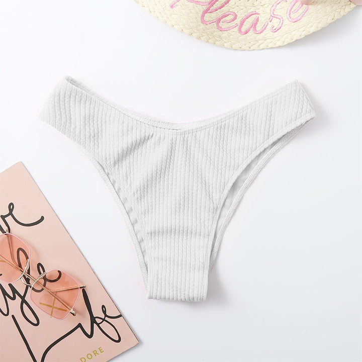 Women's High-Waisted Bikini with Textured Fabric and Comfortable Cut Mune Fashion