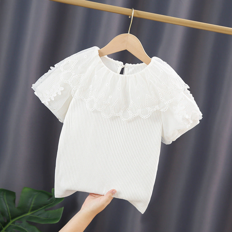 Women's blouse with crochet trim Mune Fashion