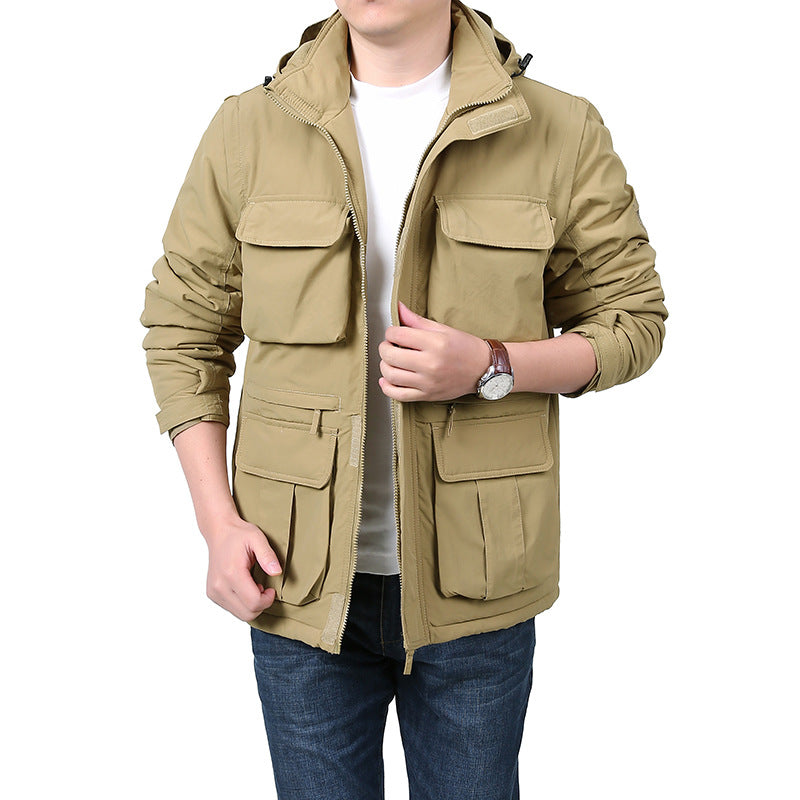 Men's Multifunctional Outdoor Jacket with Numerous Pockets Mune Fashion