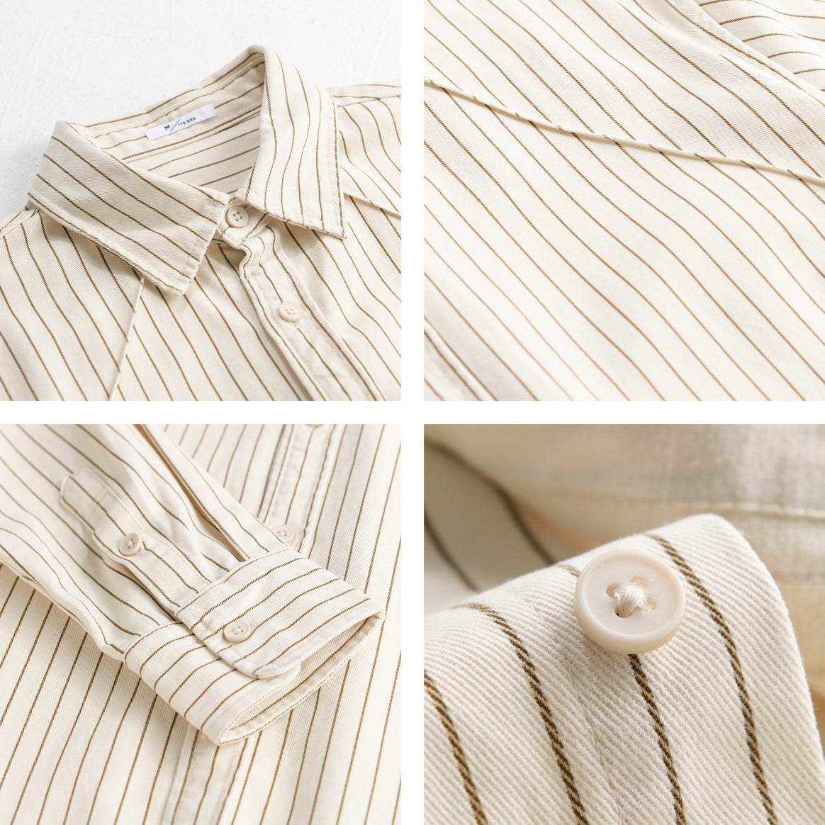 Men's Lightweight Striped Overshirt with Kent Collar and Raglan Sleeves Mune Fashion