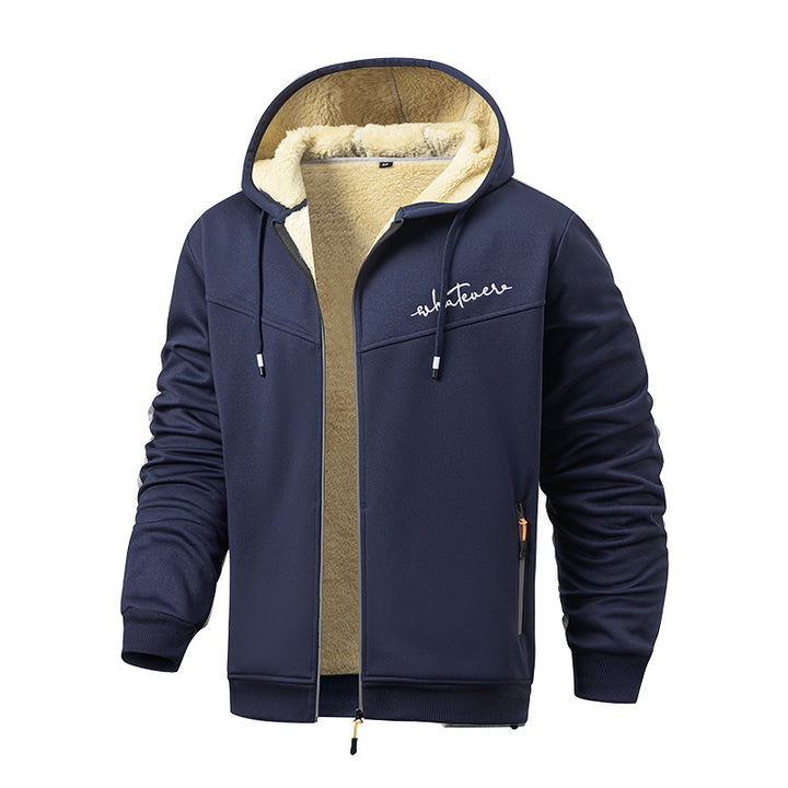 Men's Athletic Fleece Jacket with High Collar Mune Fashion