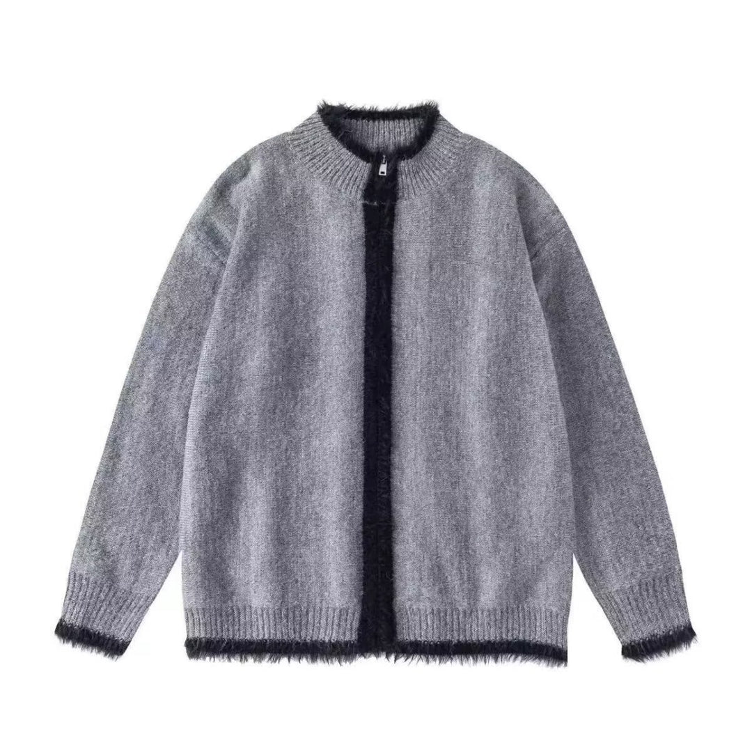 Men's Fashionable Cardigan with beard-themed accents Mune Fashion