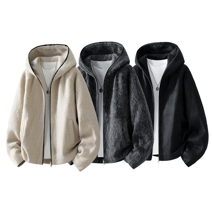 Men's Comfortable Fleece Jacket with Hood Mune Fashion
