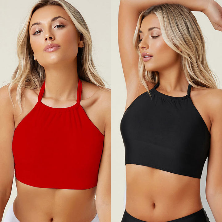 Women's sporty crop top with high-neck design Mune Fashion