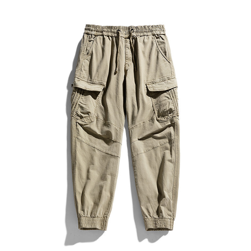 Herren Cargo-Joggerhose mit ergonomischen Kniepasse, elastischem Tunnelzugbund und großvolumigen Klappentaschen Mune Fashion