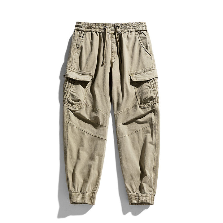 Herren Cargo-Joggerhose mit ergonomischen Kniepasse, elastischem Tunnelzugbund und großvolumigen Klappentaschen Mune Fashion