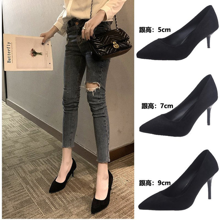 Women Velvet lace Pumps with narrow stiletto heel and comfort footbed Mune Fashion