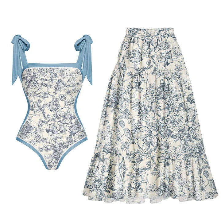 Women's Swimsuit and Maxi Skirt Set Mune Fashion 1782194667