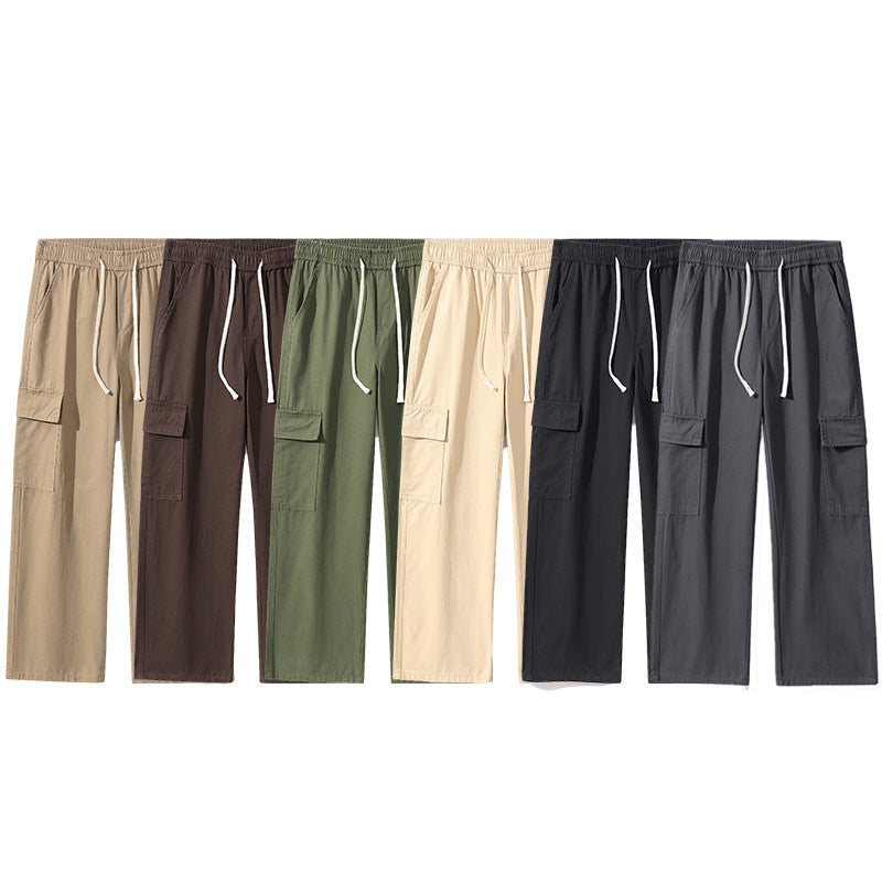 Men's Super Wide Utility Cargo Pants in Low Rise Baggy Cut with Drawstring Mune Fashion