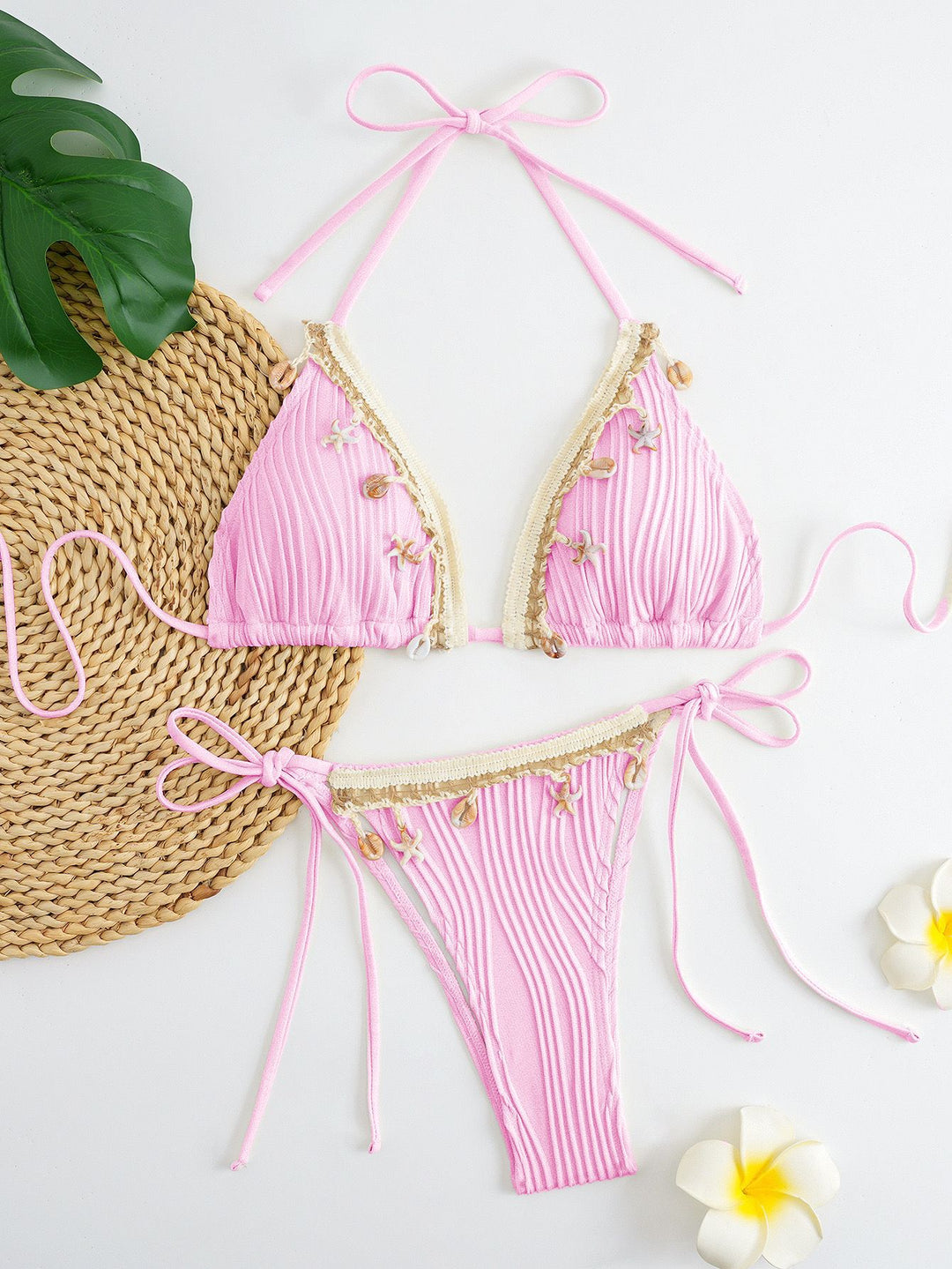 Women's Triangle Bikini with Refined Jewelry Details Mune Fashion