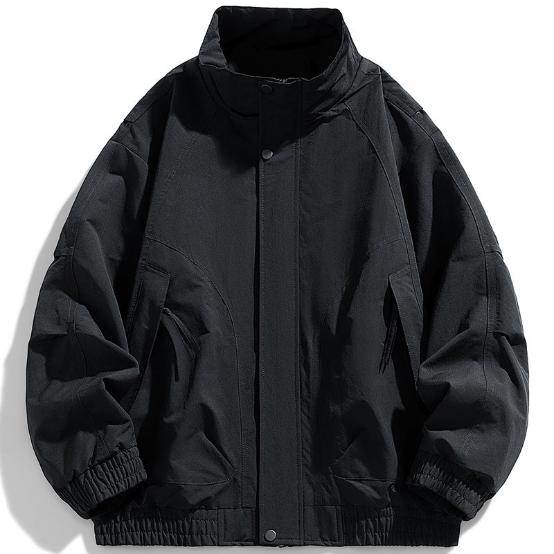 Men's Fashion Transitional Jacket with Practical Stand-up Collar Mune Fashion