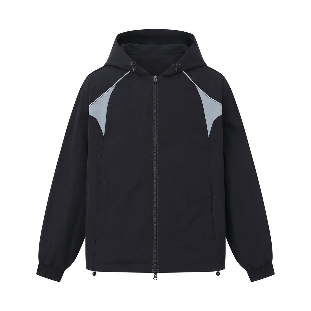 Unisex Lightweight Boxy Hooded Jacket with Two-Way Zipper and Drawstring Hem Mune Fashion