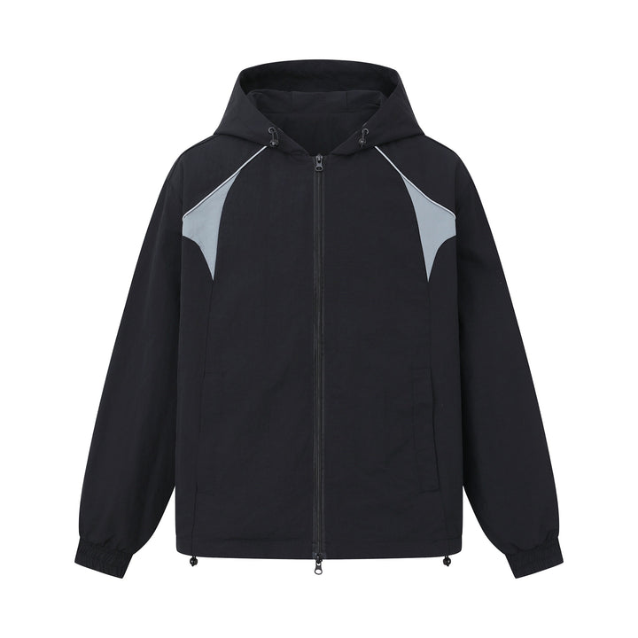 Unisex Lightweight Boxy Hooded Jacket with Two-Way Zipper and Drawstring Hem Mune Fashion