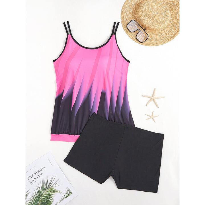 Women's Tankini Set with Comfortable Top and Shorter Shorts Mune Fashion