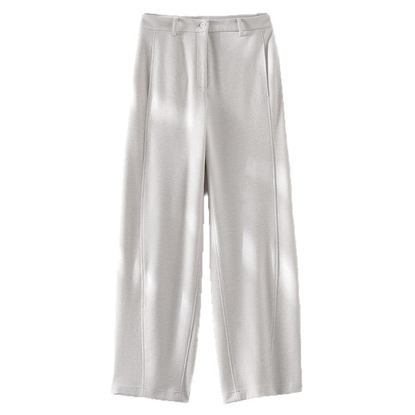 Women's Elegant High-Waist Palazzo Trousers with Crease and Decorative Center Seam Mune Fashion