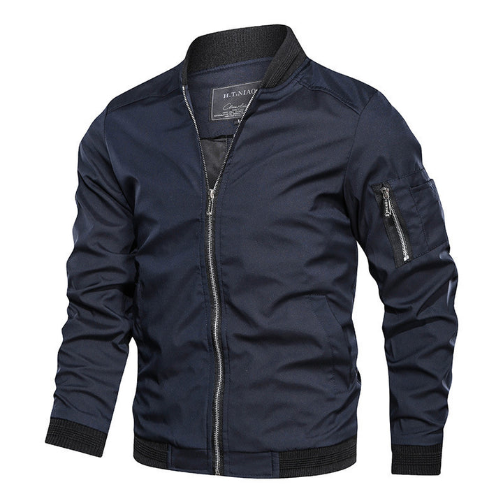 Men's lightweight bomber jacket with zipper and sleeve pocket Mune Fashion