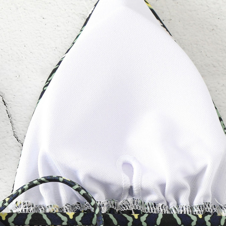 Women's triangle bikini with playful snake pattern Mune Fashion
