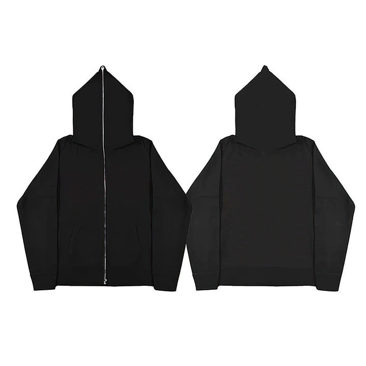 Unisex nan hooded jacket with continuous zipper, double-layered hood and kangaroo pockets Mune Fashion