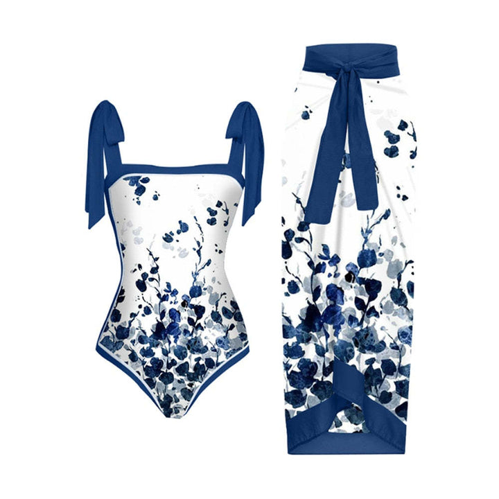 Women's Swimwear Set with Stylish Wrap Skirt Mune Fashion