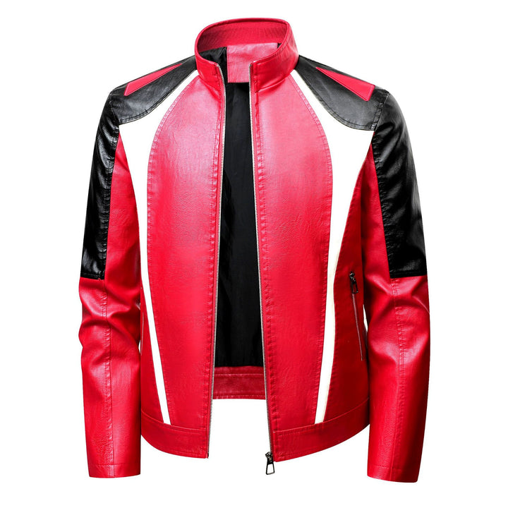 Men's Fashion Biker Jacket with Contrast Details Mune Fashion
