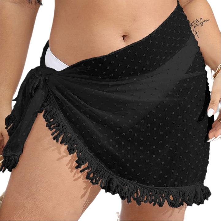 Women's airy beach sarong with fringed hem Mune Fashion