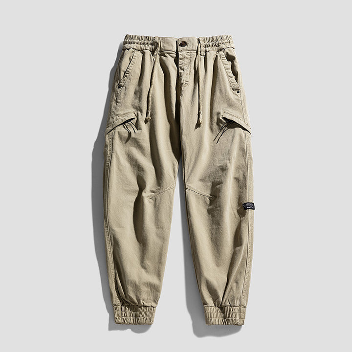 Herren Cargo-Jogginghose im Utility-Look mit elastischem Bund, Kniepaneelen und Klappentaschen Mune Fashion